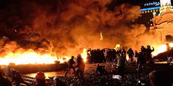 to była ciężka noc dla kijowskiego Majdanu