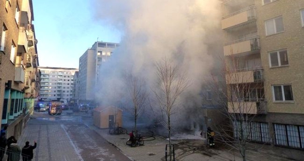 pierwszy podpalony meczet w Szwecji