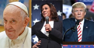 papież Franciszek, Kamala Harris, Donald Trump