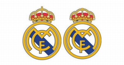 logo Realu Madryt - z i bez krzyża