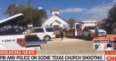 w tle Pierwszy Kościół Baptystów w Sutherland Springs