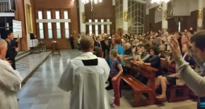 usługa Marcina Zielińskiego w kościele w Olsztynie