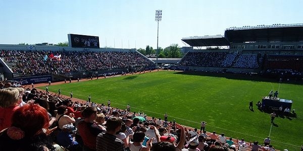 stadion w Zaporożu na Ukrainie