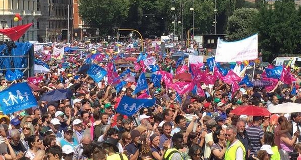 manifestacja przeciw gender w Rzymie