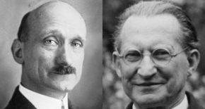 od lewej: Robert Schuman i Alcide de Gasperi