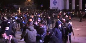 zamieszki pod stadionem Dynama w Kijowie
